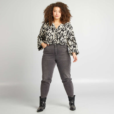 Blouse imprimée NOIR/BLANC