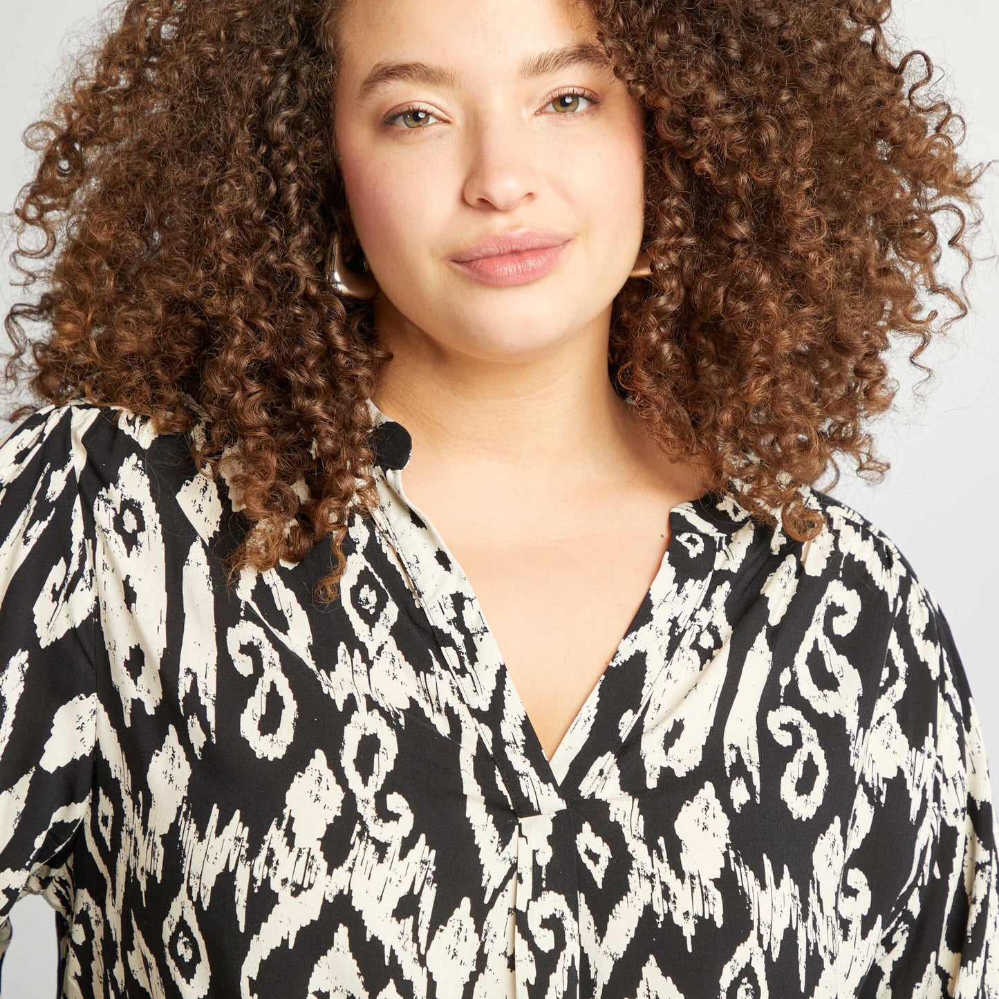 Blouse imprimée NOIR/BLANC
