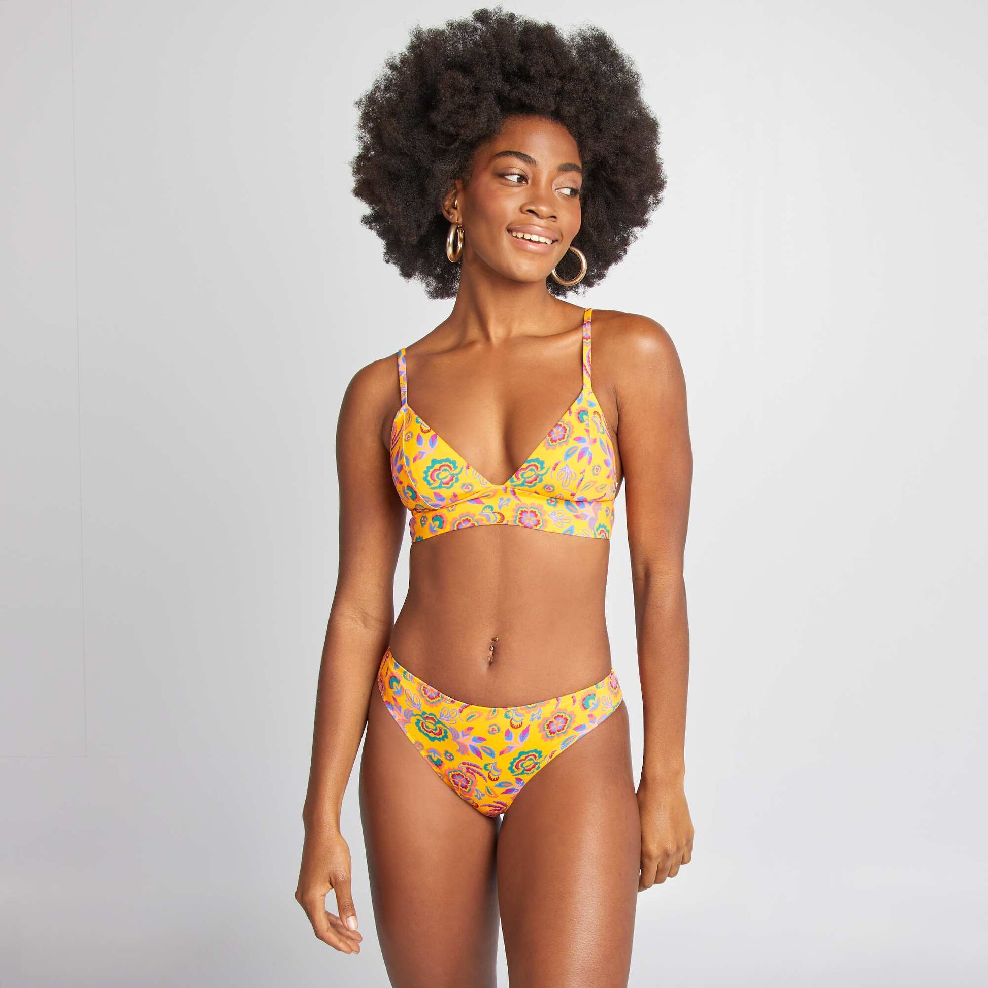 Culotte de bain forme brésilienne JAUNE
