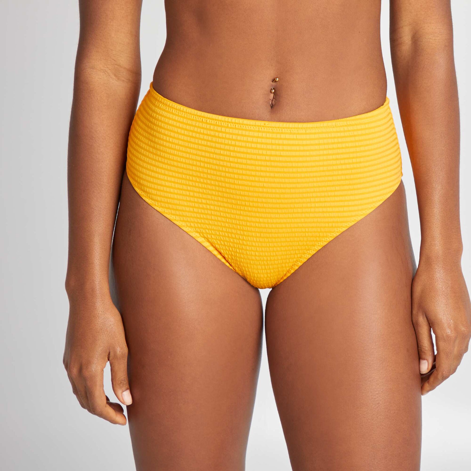 Culotte de bain taille haute JAUNE
