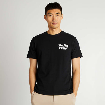 T-shirt imprimé manches courtes NOIR