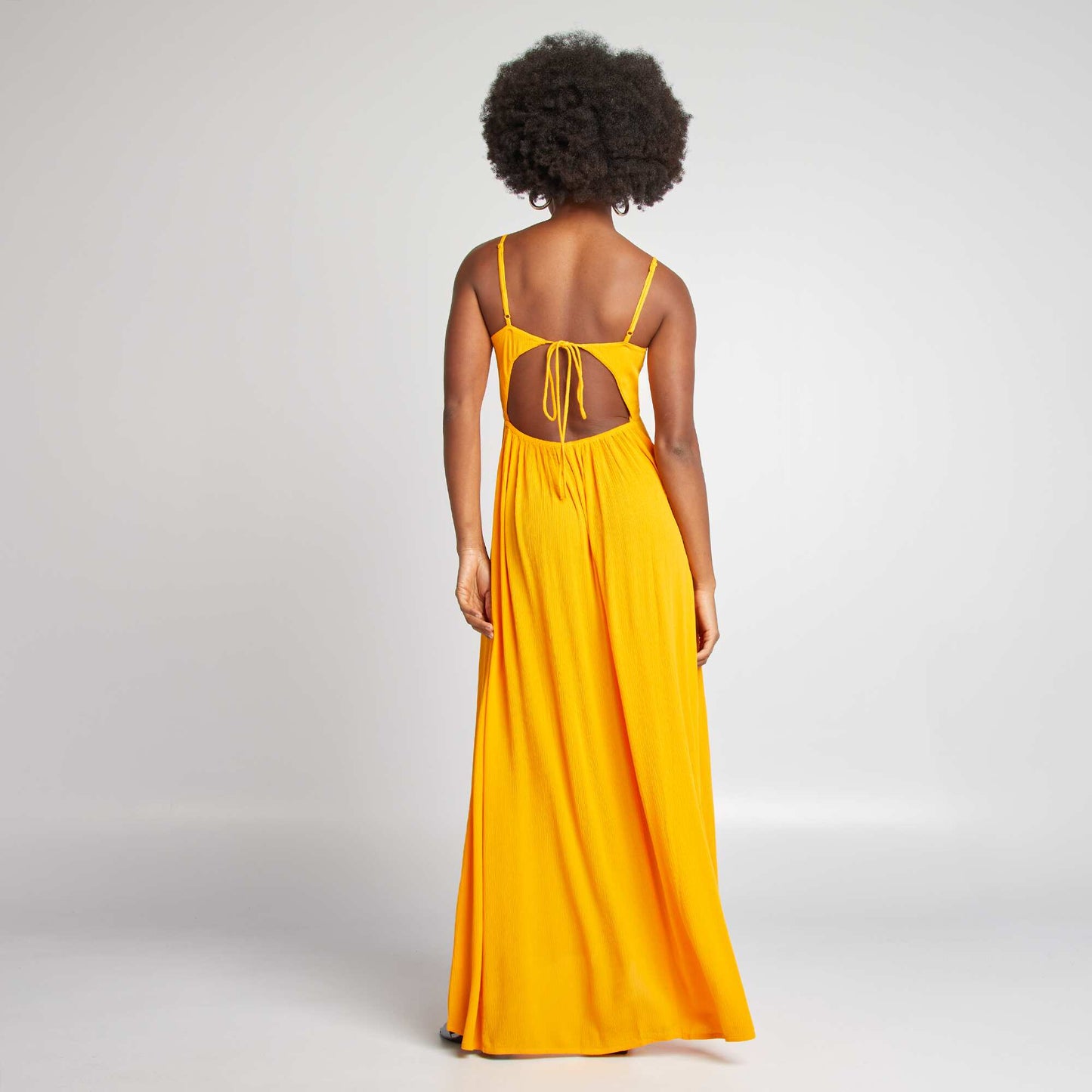 Robe longue fleurie JAUNE