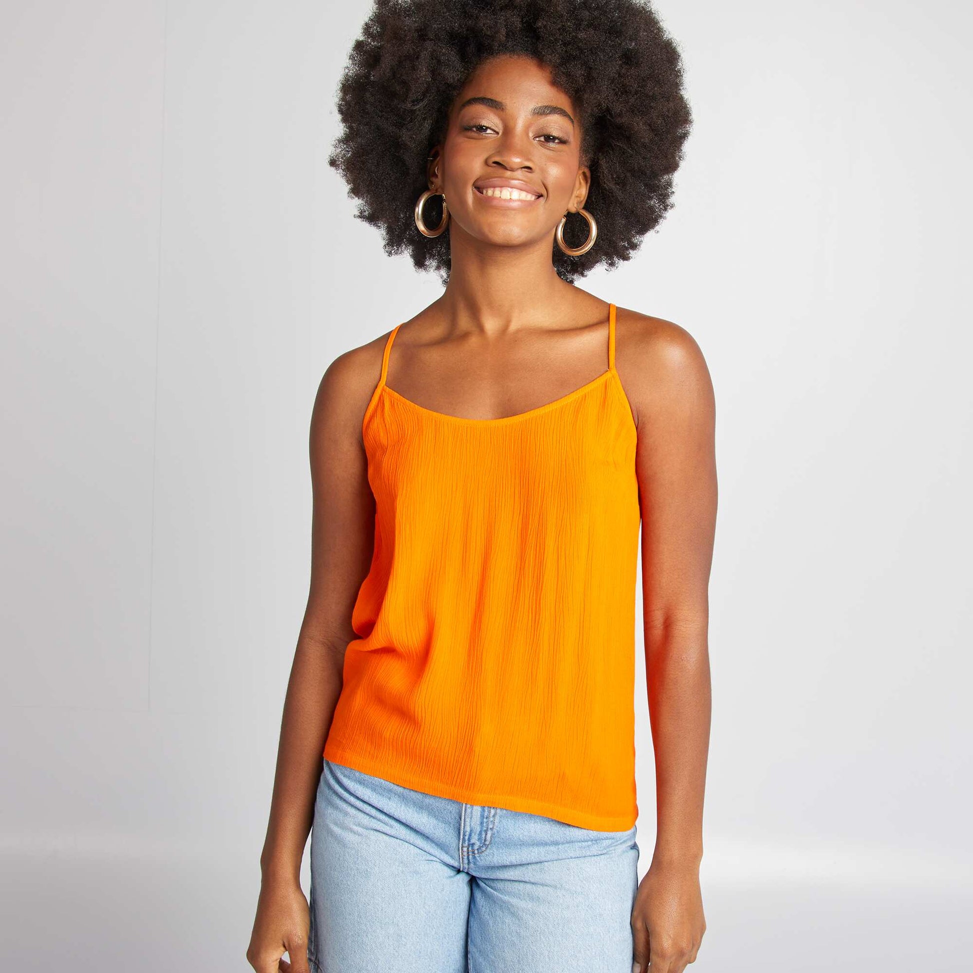 Top à fines bretelles ORANGE