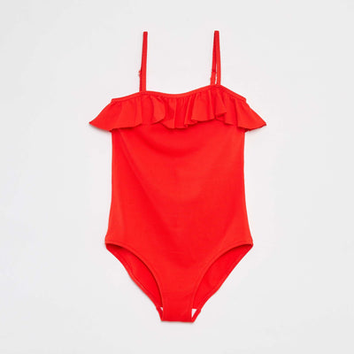 Maillot de bain avec volants - 1 pièce ROUGE