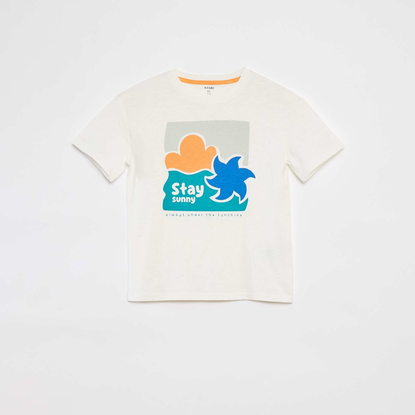 T-shirt à manches courtes avec imprimé BLANC