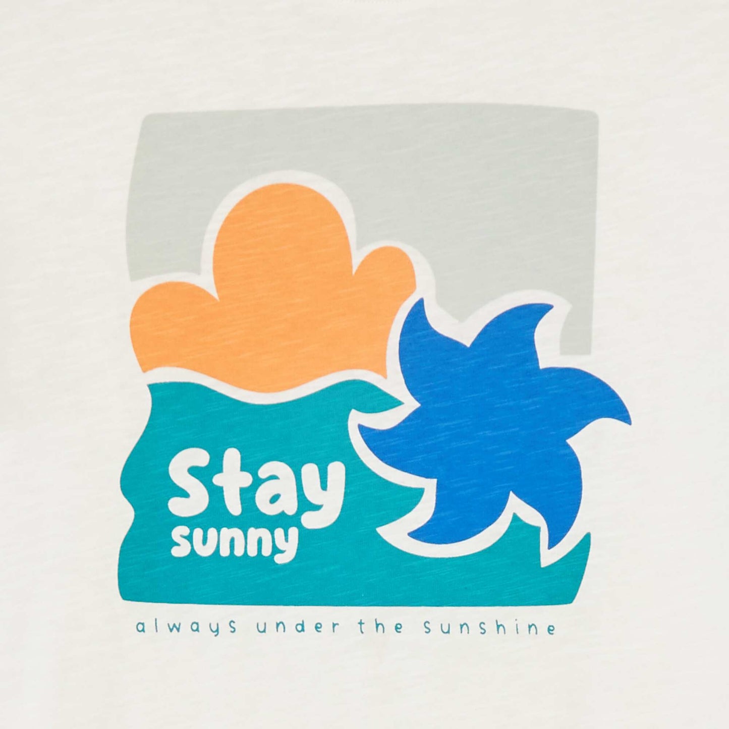 T-shirt à manches courtes avec imprimé BLANC