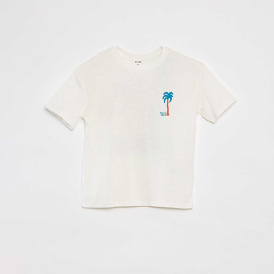 T-shirt à manches courtes avec imprimé BLANC