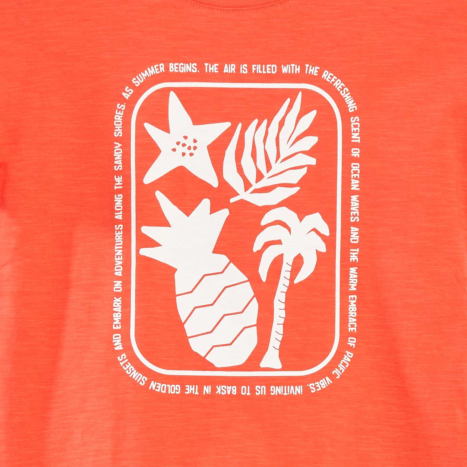 T-shirt à manches courtes avec imprimé BLANC