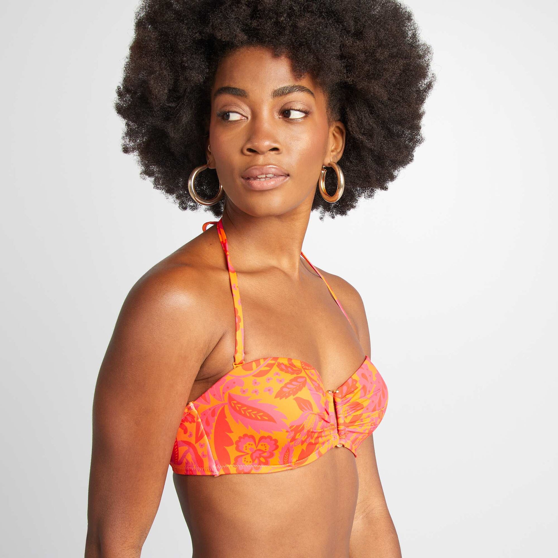 Soutien-gorge de bain à motif ORANGE