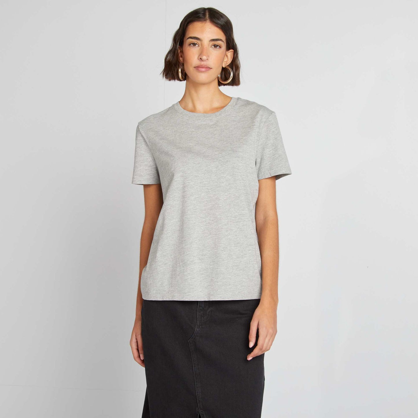 T-shirt en jersey manches courtes GRIS