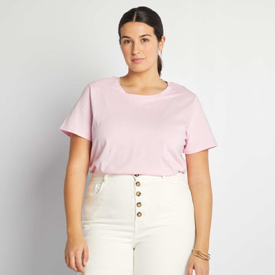 T-shirt en maille jersey manches courtes ROSE