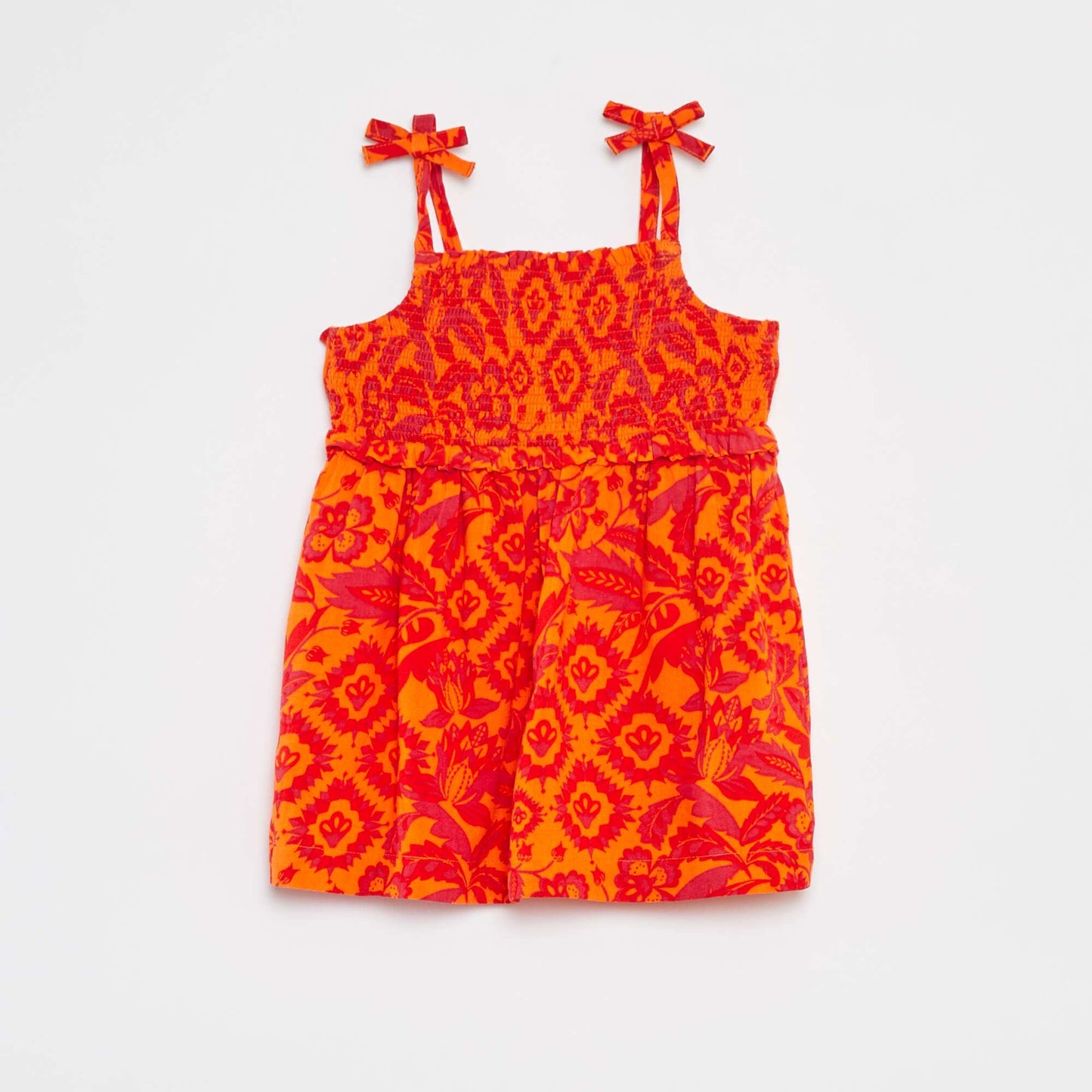 Robe à bretelles avec imprimé BLANC