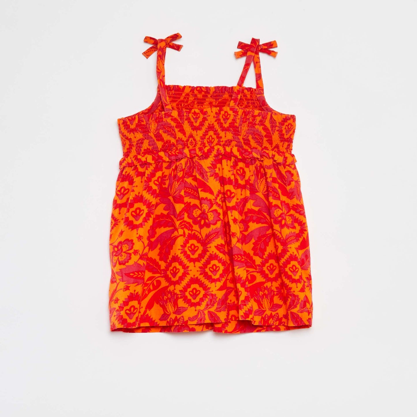 Robe à bretelles avec imprimé BLANC