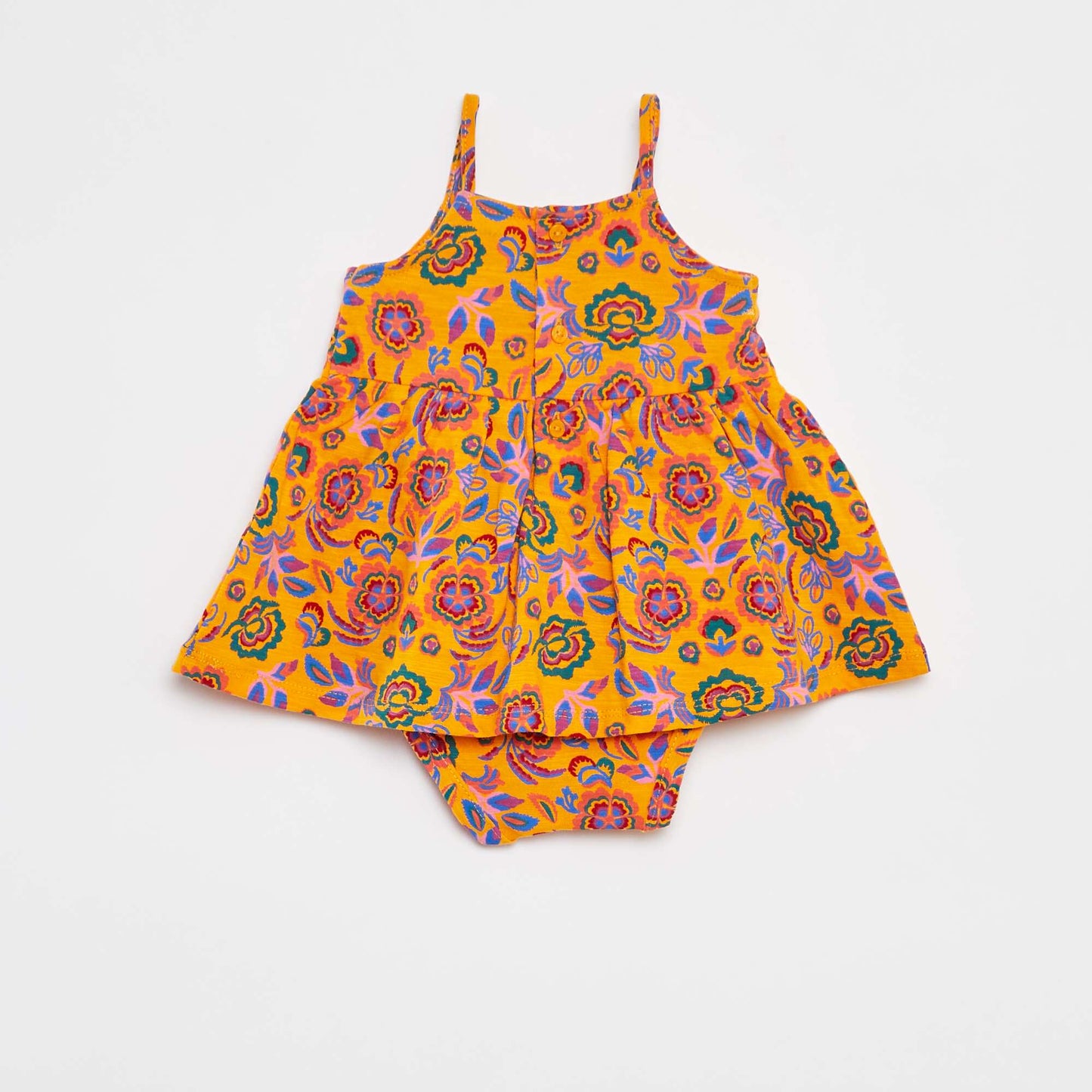 Robe body à bretelles avec imprimé BLANC