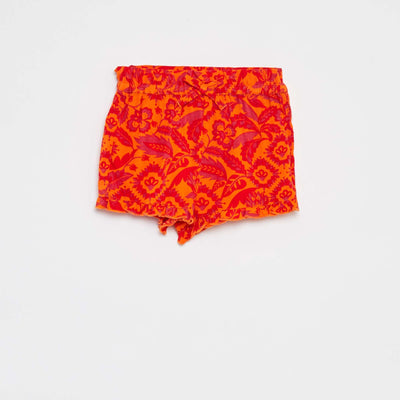 Short en jersey à imprimé BLANC