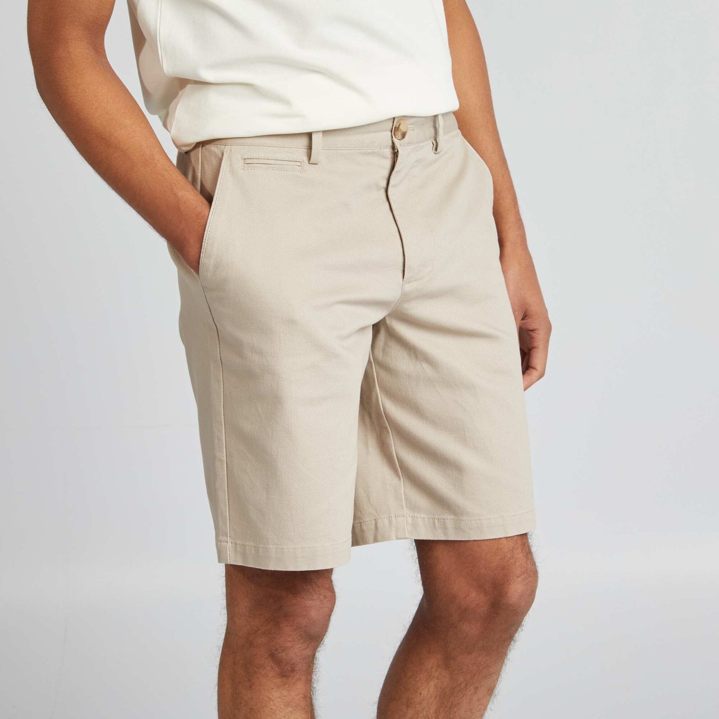 Bermuda chino uni BEIGE