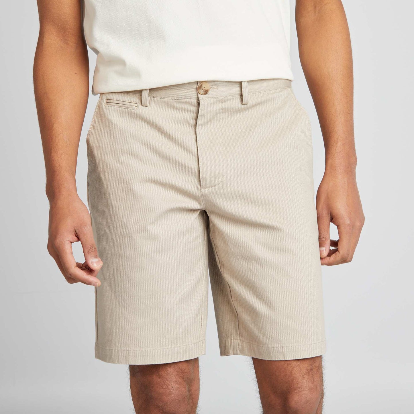 Bermuda chino uni BEIGE