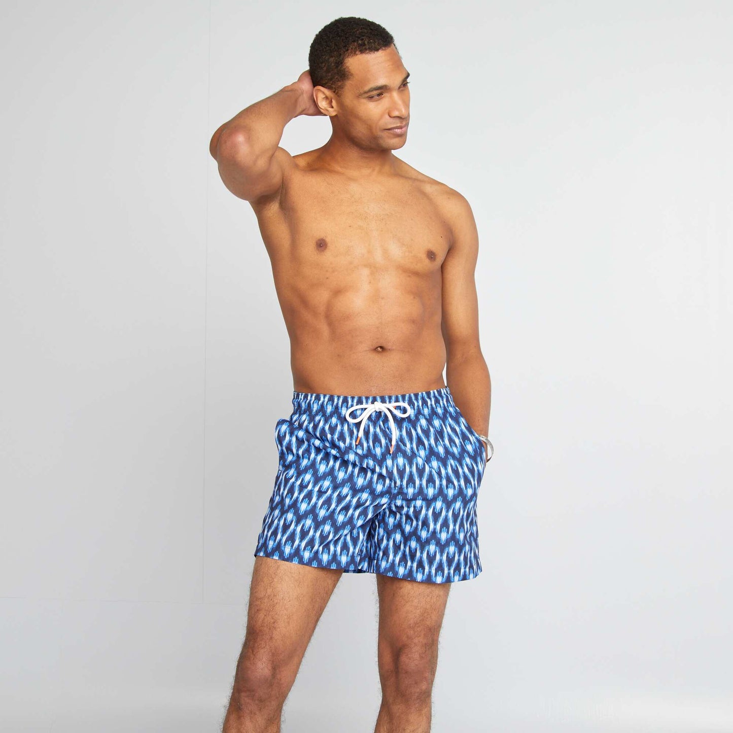 Short de plage en microfibre BLEU