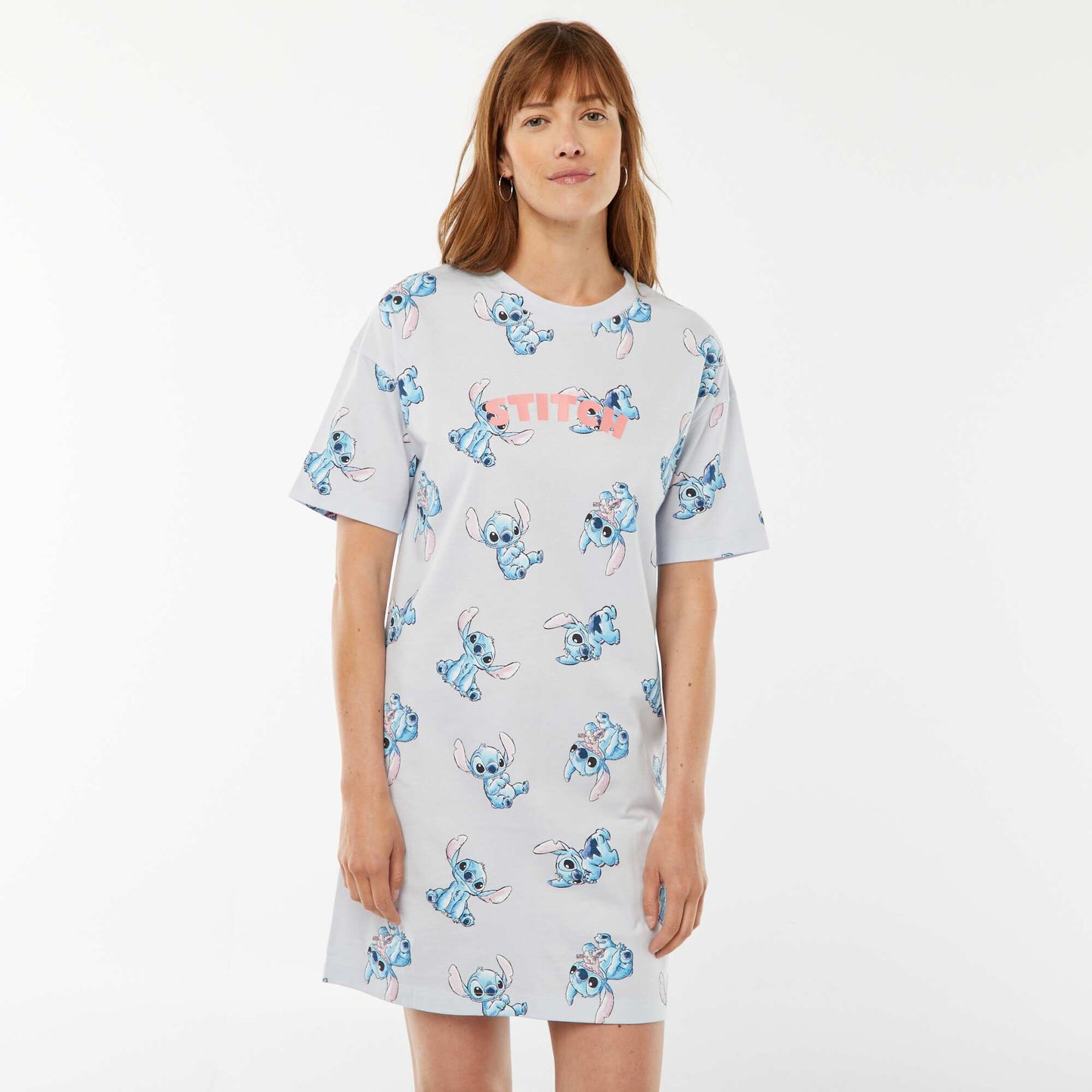 Chemise de nuit imprimée 'Stitch' BLEU