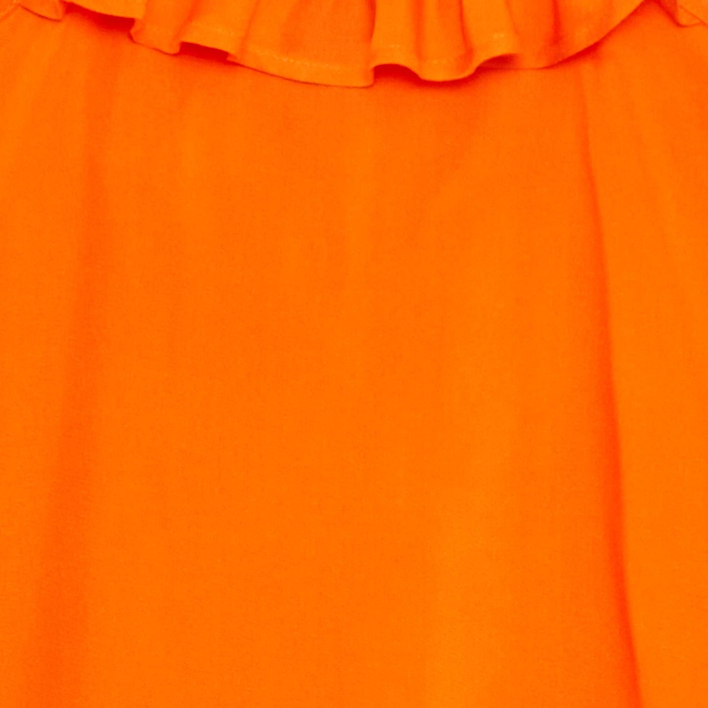 Top à fines bretelles avec col volanté ORANGE