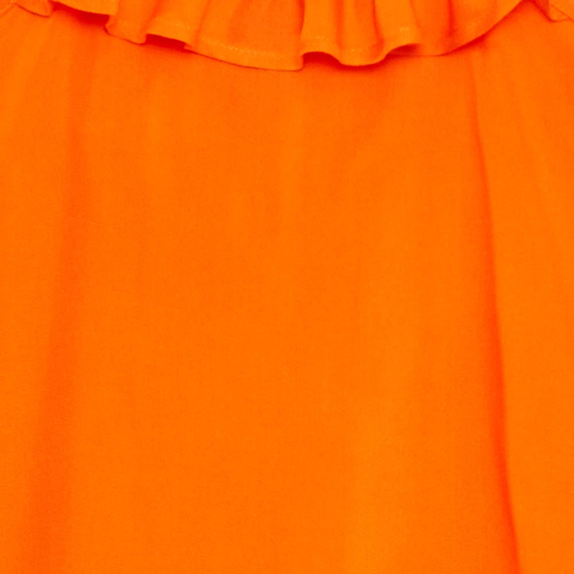 Top à fines bretelles avec col volanté ORANGE