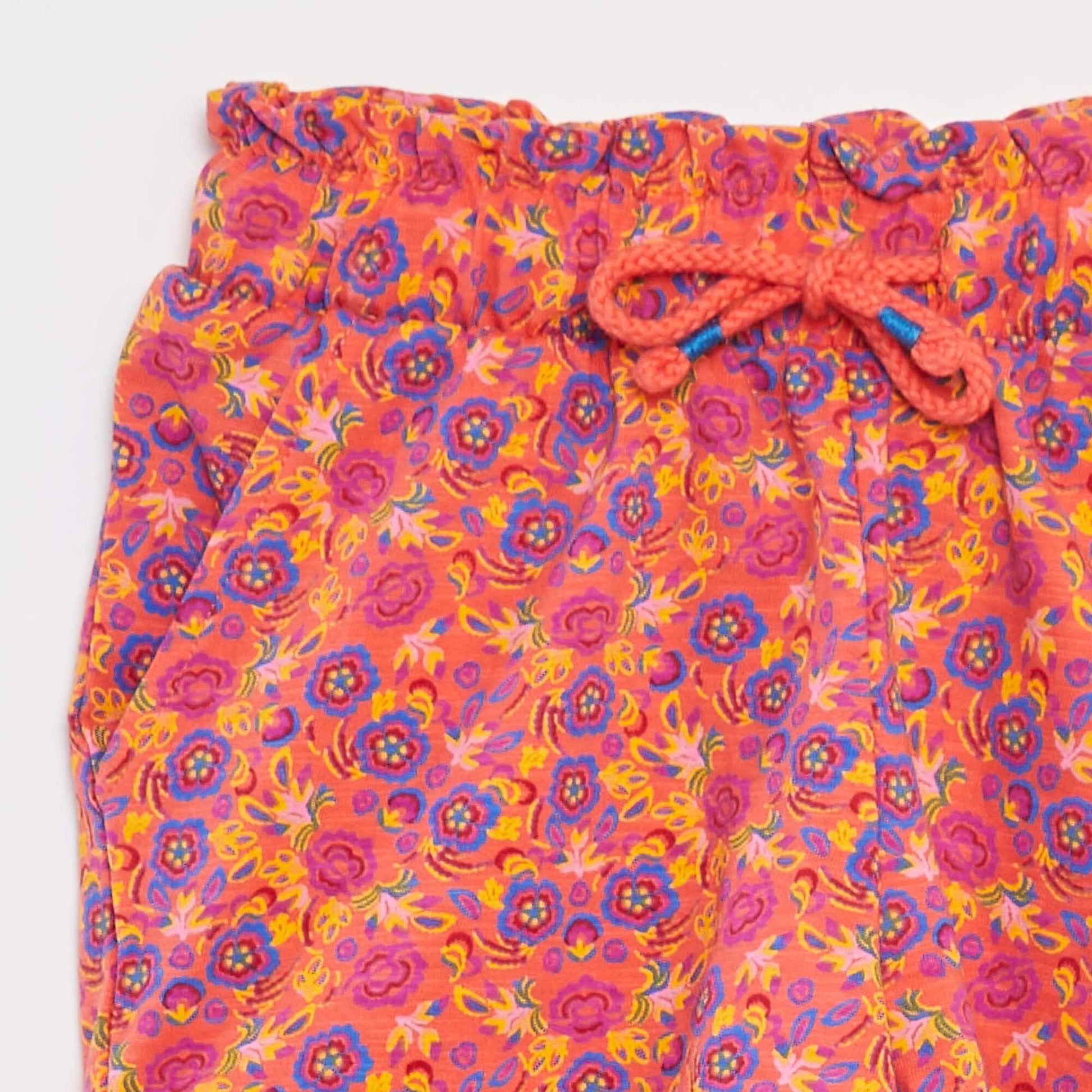 Short à imprimé avec cordons BLANC