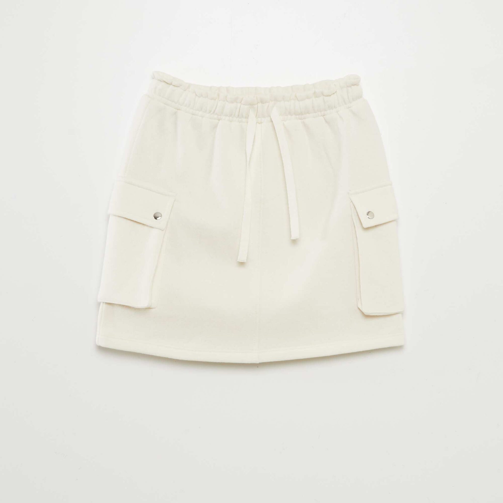 Jupe multipoche en molleton BEIGE