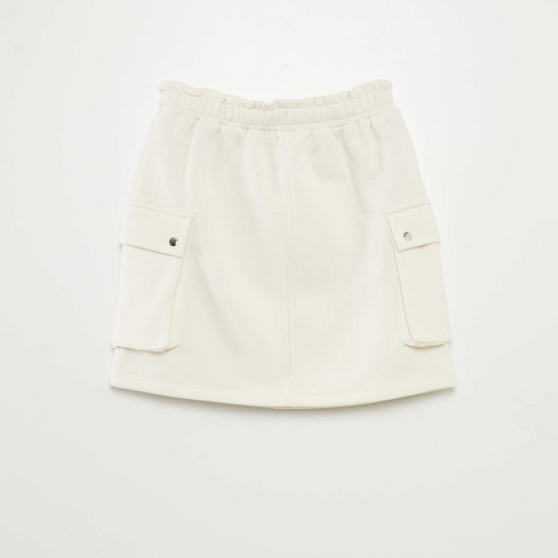 Jupe multipoche en molleton BEIGE