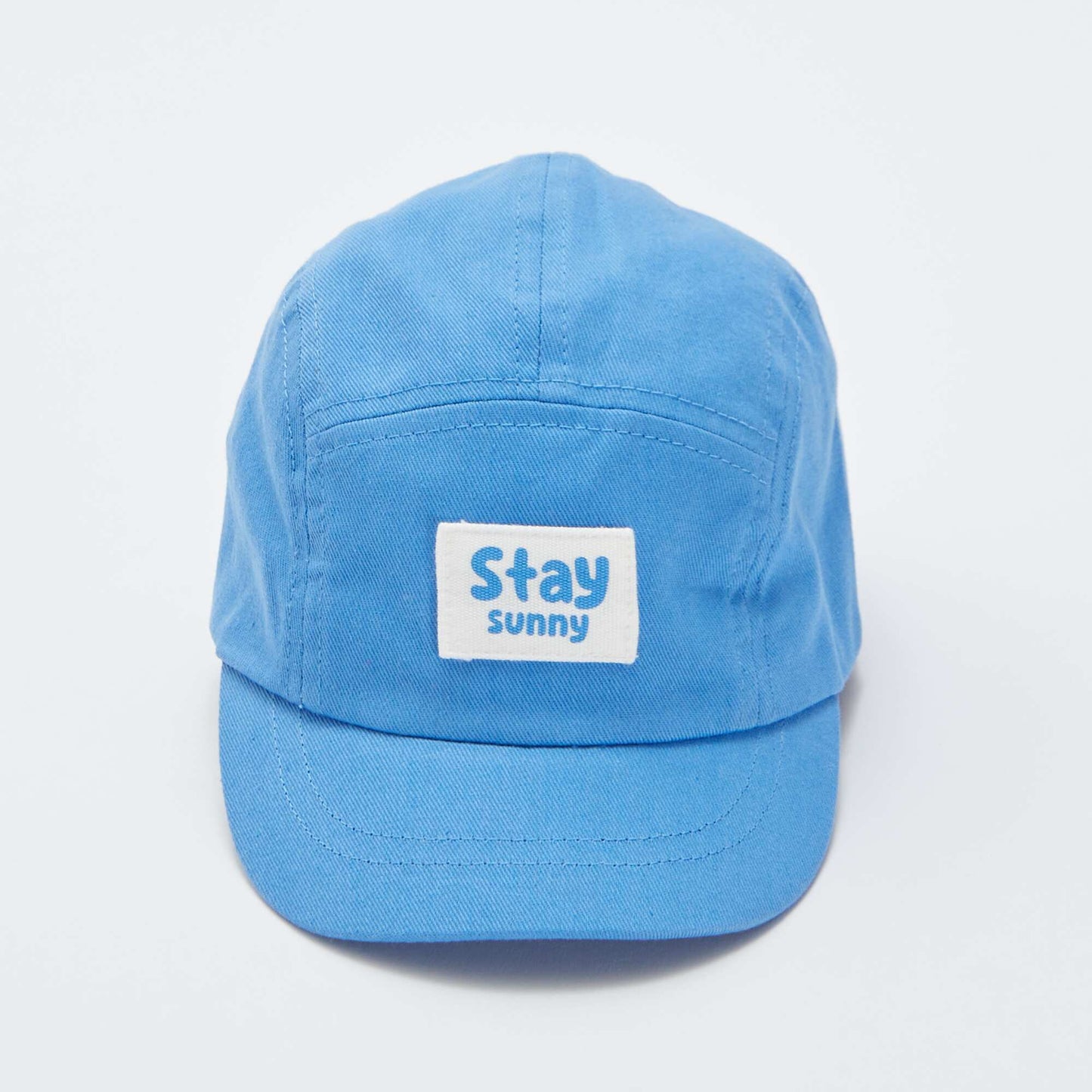 Casquette avec patch message 'Stay sunny' BLEU