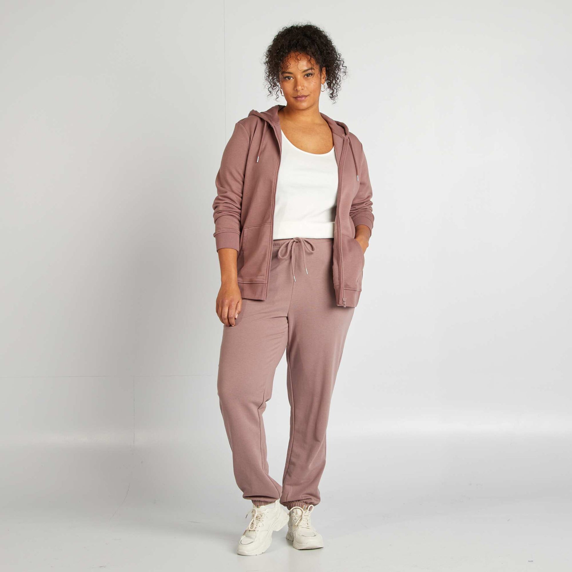 Sweat zippé à capuche VIOLET