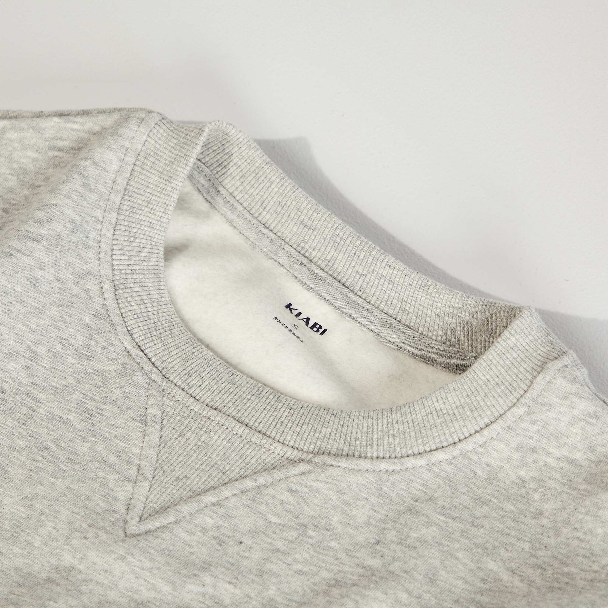 Sweat en molleton uni GRIS CHINé