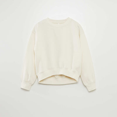 Sweat en molleton uni BEIGE