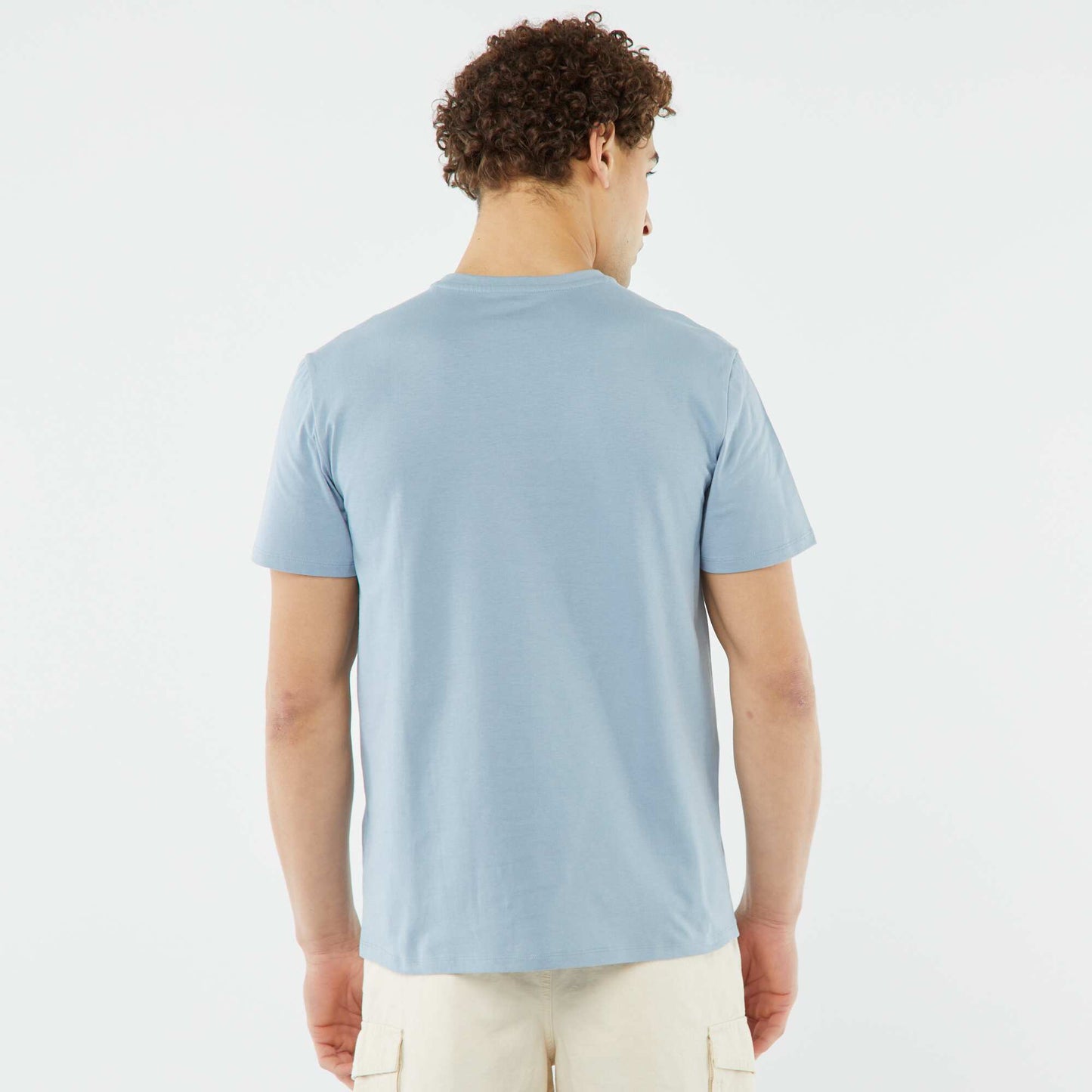 T-shirt imprimé manches courtes BLEU