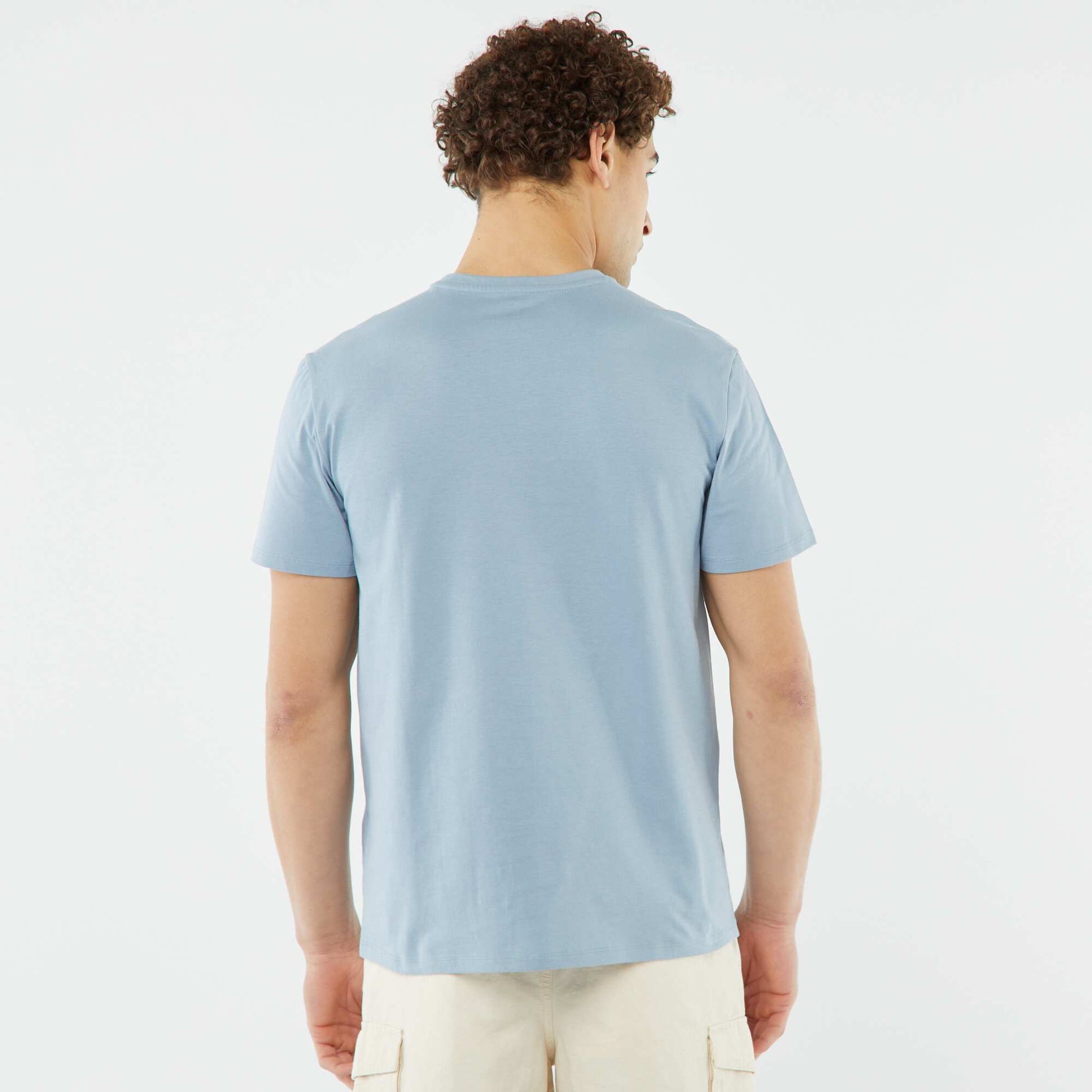 T-shirt imprimé manches courtes BLEU