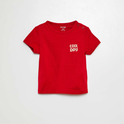 T-shirt à message ROUGE