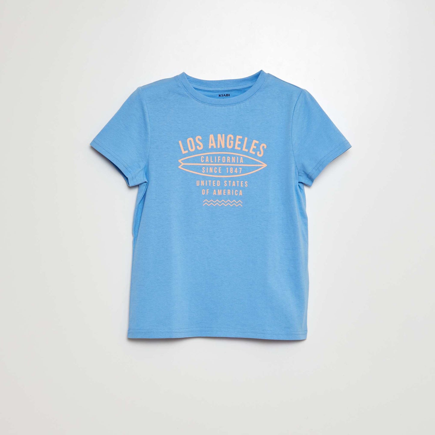 T-shirt manches courtes avec imprimé BLEU