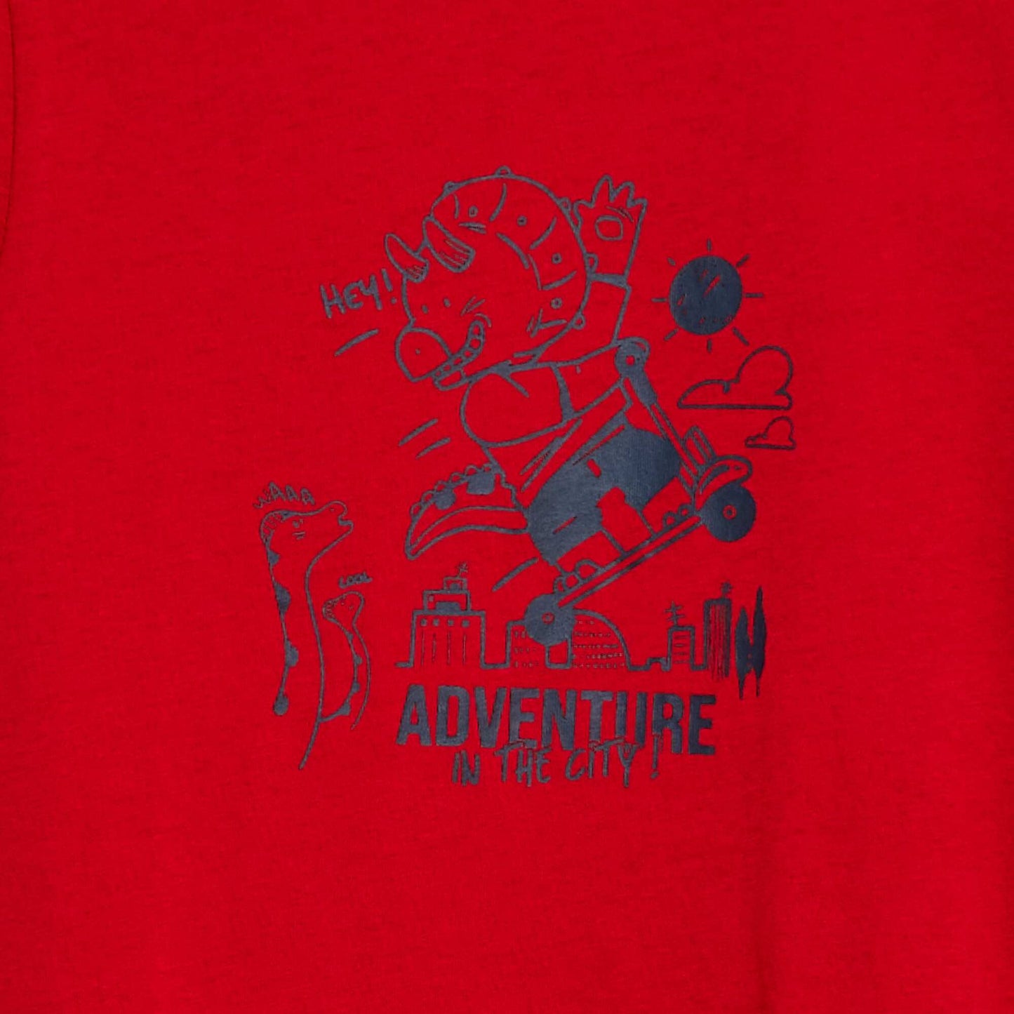T-shirt manches courtes avec imprimé ROUGE