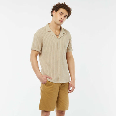 Bermuda en twill uni VERT
