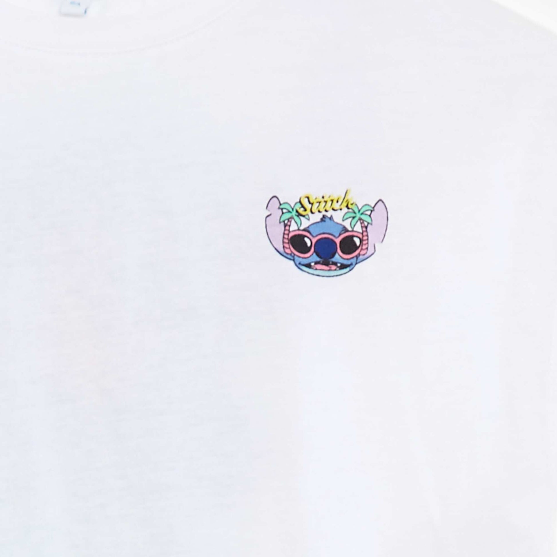 Tee-shirt manches courtes 'Stitch' BLANC