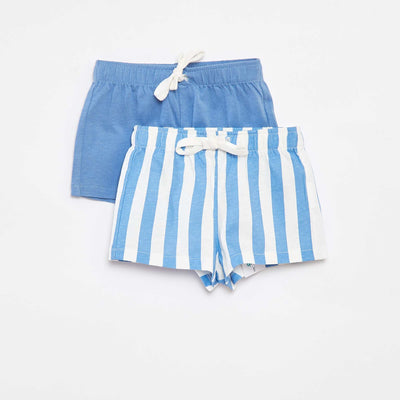 Lot de 2 Shorts en jersey - 2 pièces BLEU