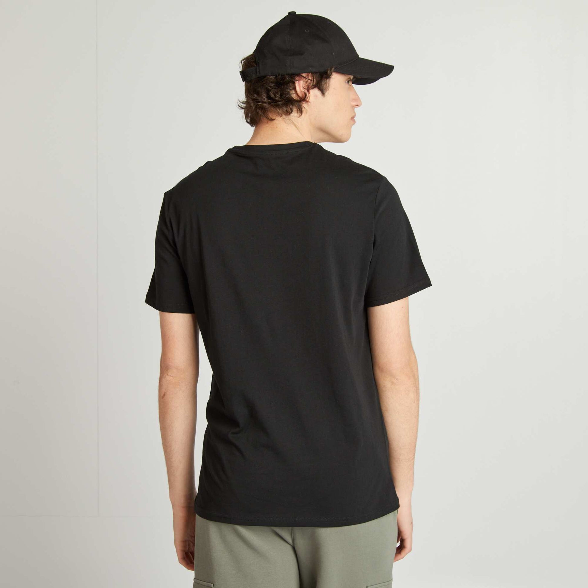 Tee-shirt en jersey imprimé NOIR