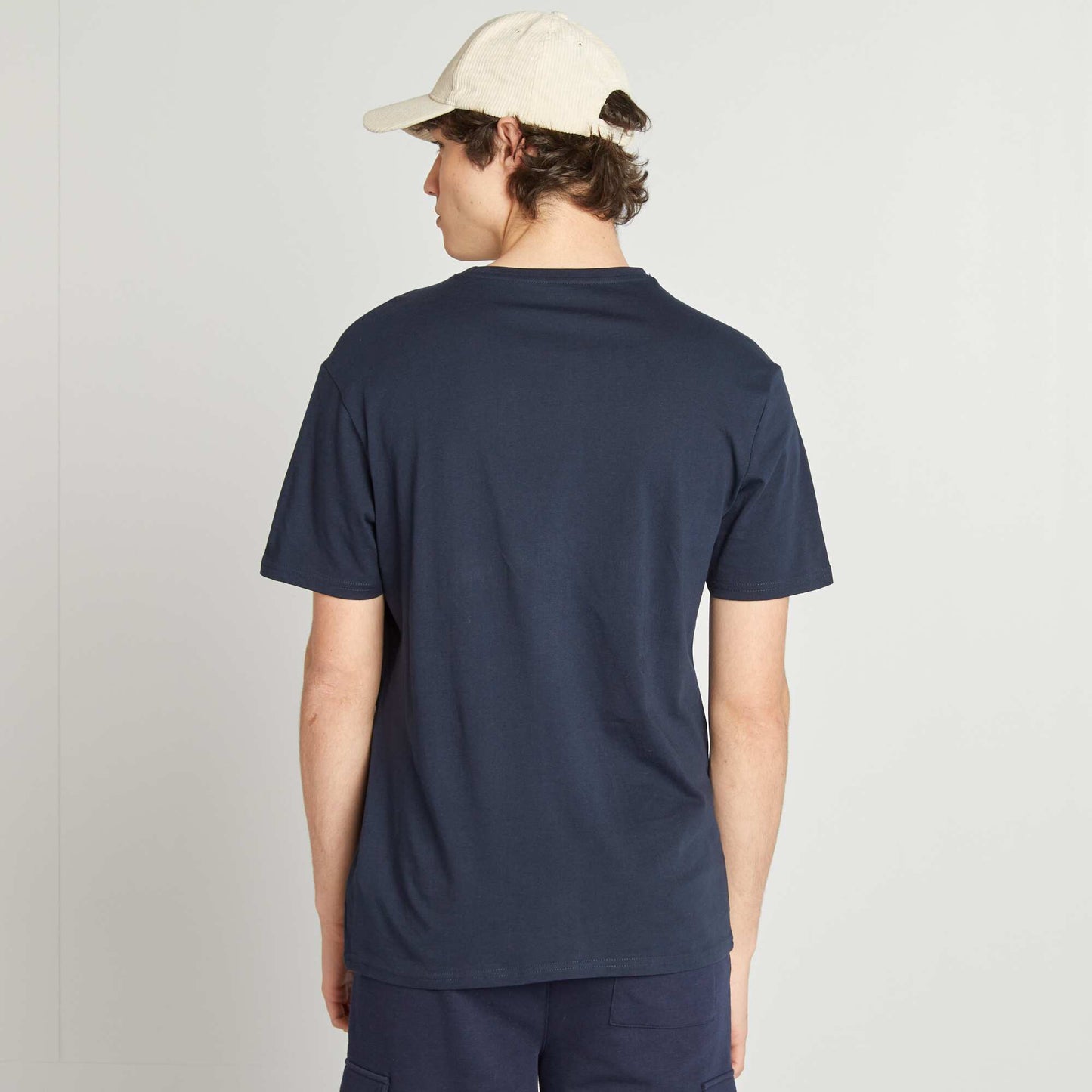 Tee-shirt en jersey imprimé BLEU