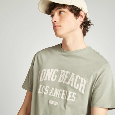 Tee-shirt en jersey imprimé VERT