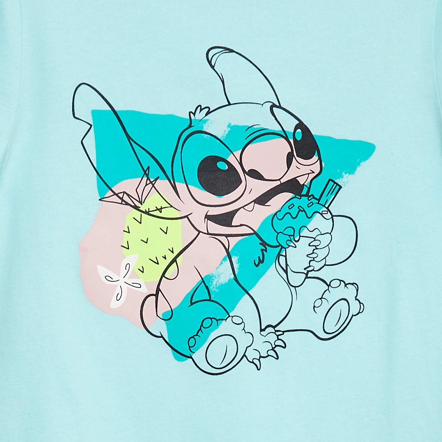 Ensemble t-shirt + short 'Stitch' 'Disney' BLEU