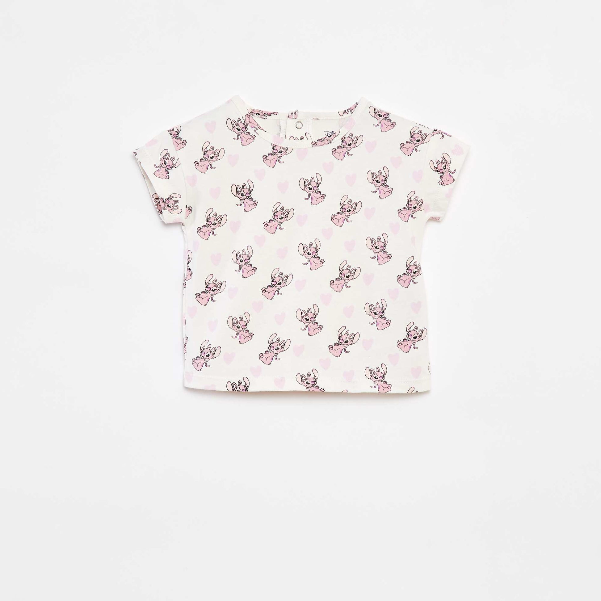 Ensemble tee-shirt + salopette en denim 'Stitch' ROSE