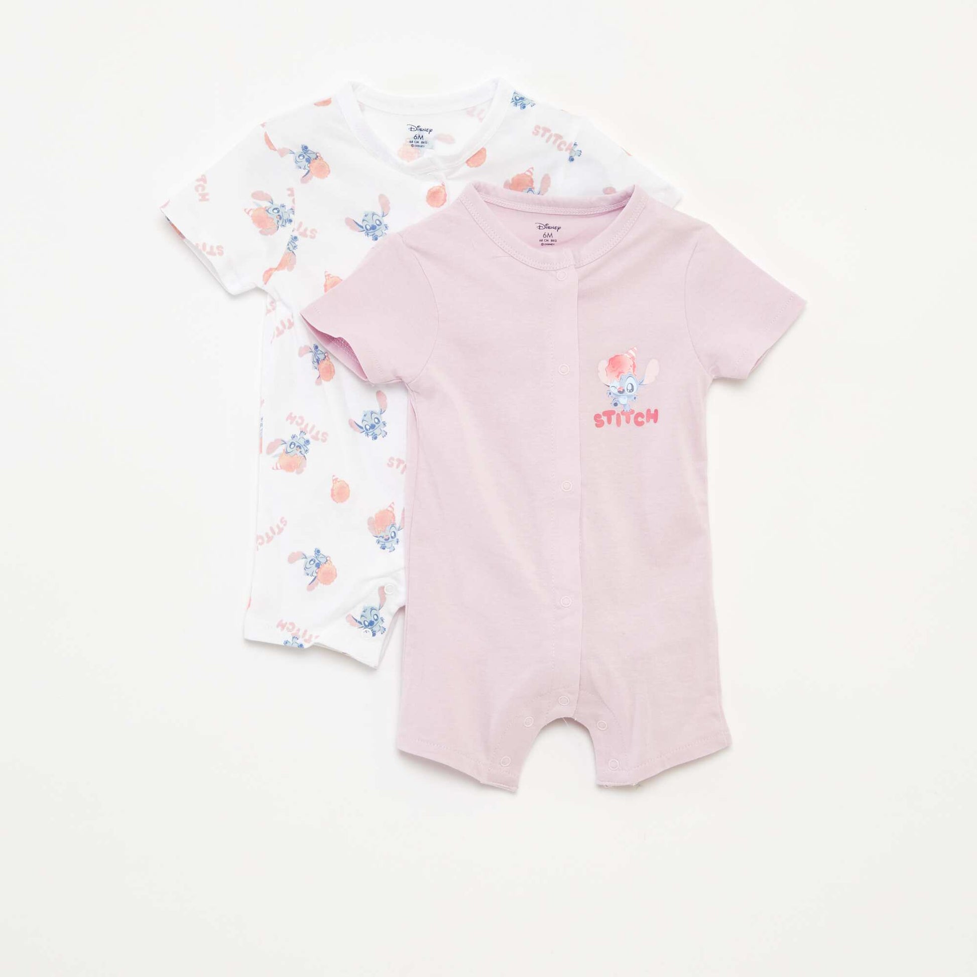 Lot de 2 barboteuses à manches courtes 'Disney' ROSE