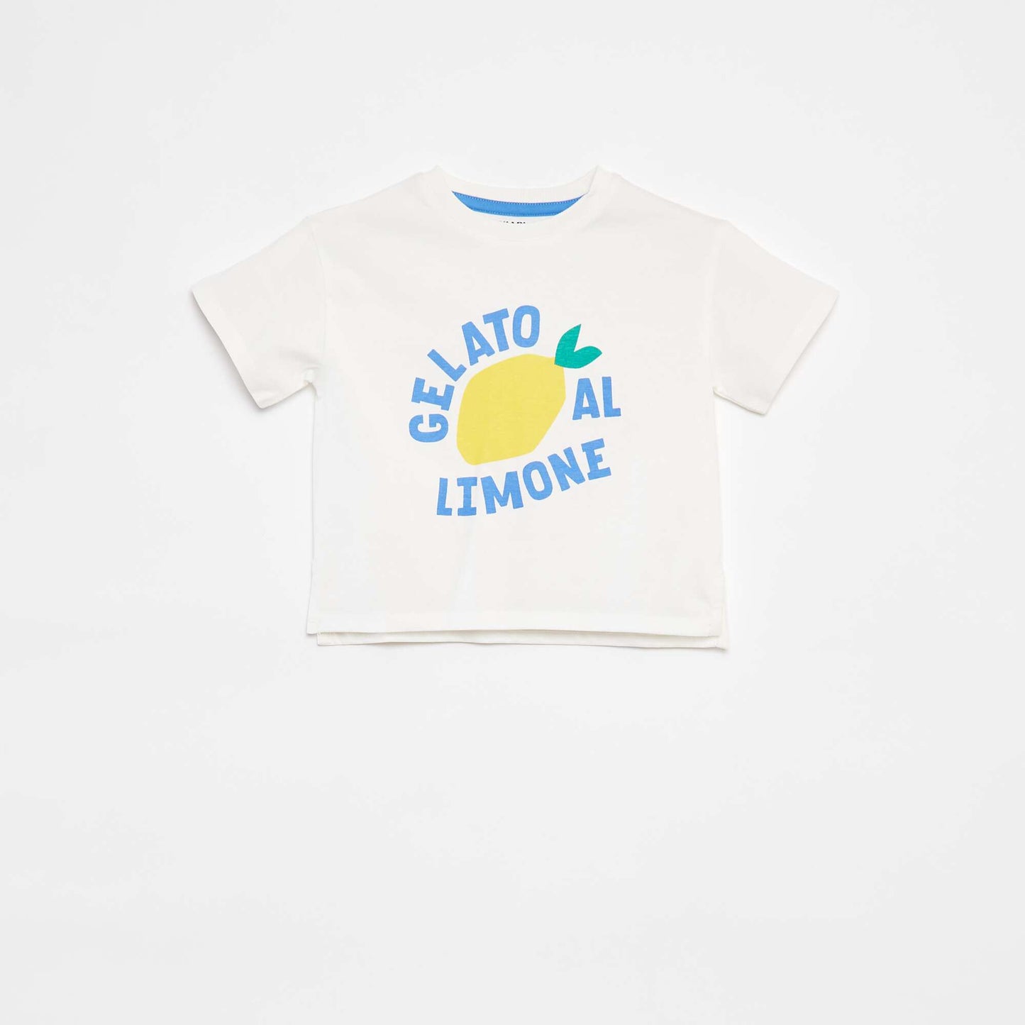 T-shirt manches courtes à motif BLANC