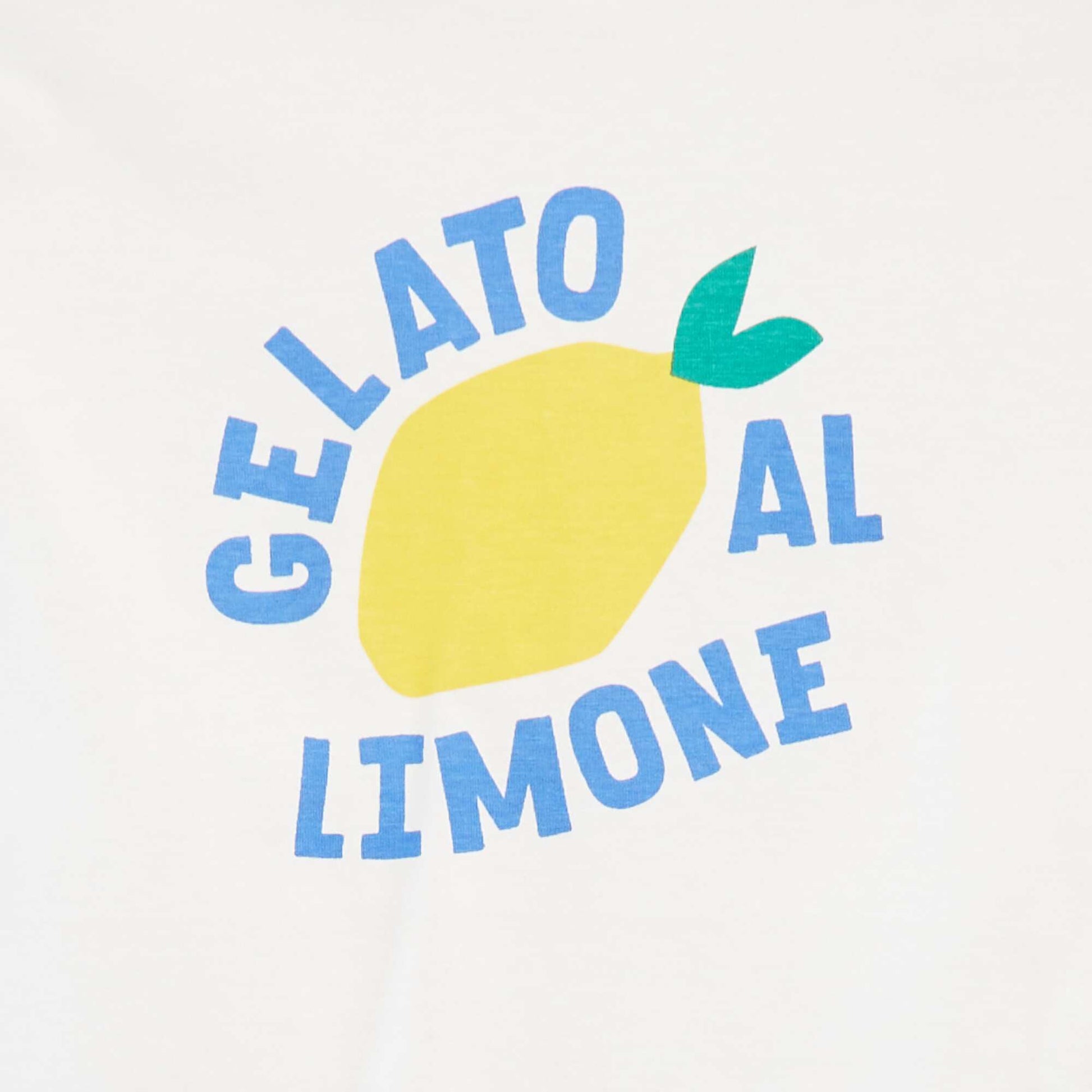 T-shirt manches courtes à motif BLANC