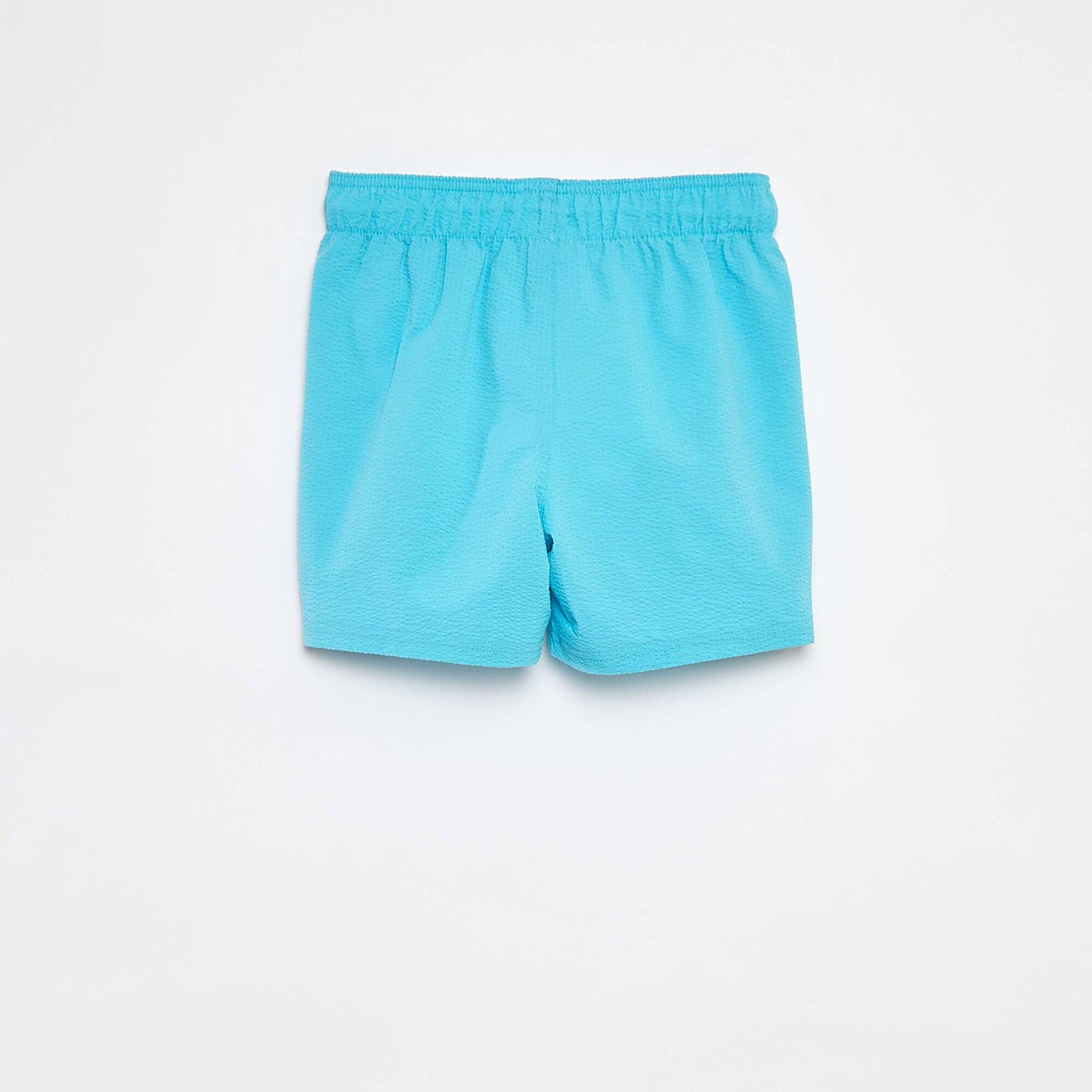 Bermuda de bain uni avec cordons de serrage BLEU