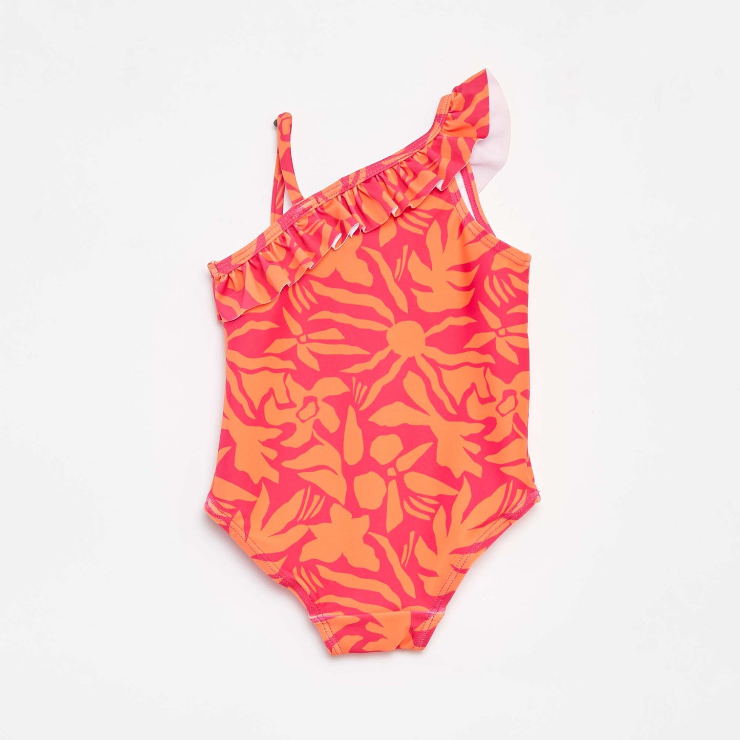 Maillot de bain imprimé one shoulder ROSE